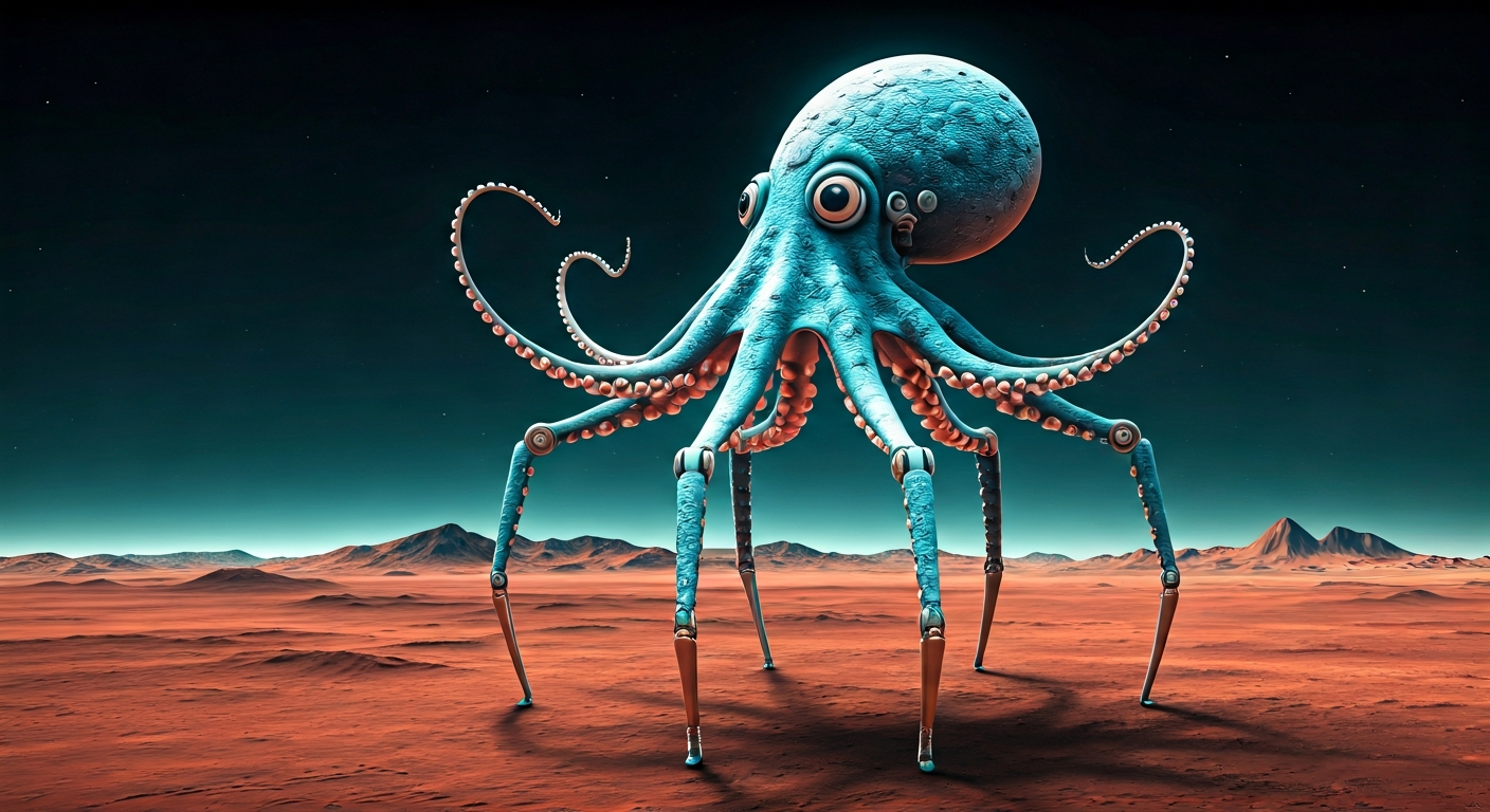 3D Printed "Cute Movable Octopus" with Dangling Legs