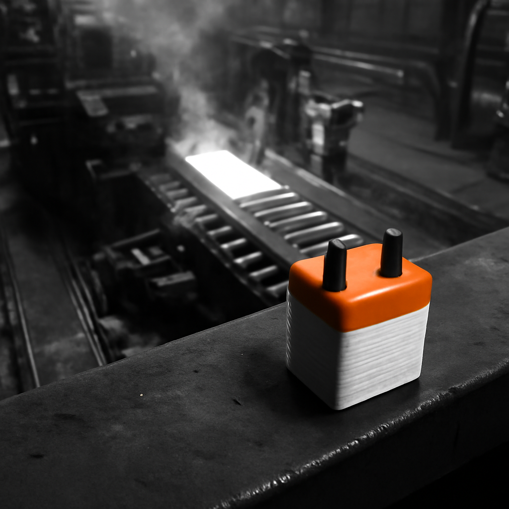 3D-Printed Solid-Oxide Battery Monitors Steel Mill for Machine Damage
