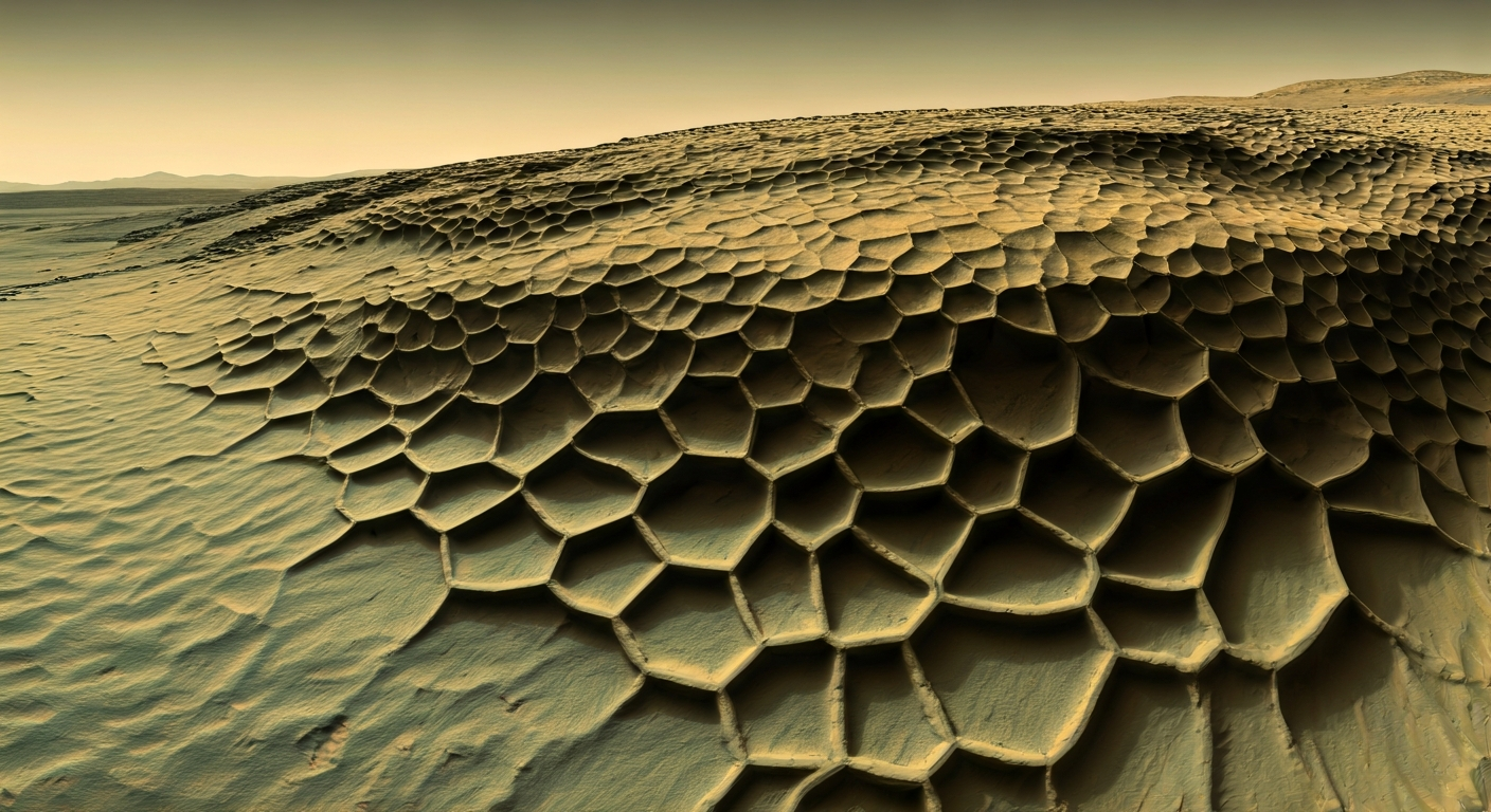Curiosity Rover Finds Unexpected "Giant Honeycomb" Structure on Mars