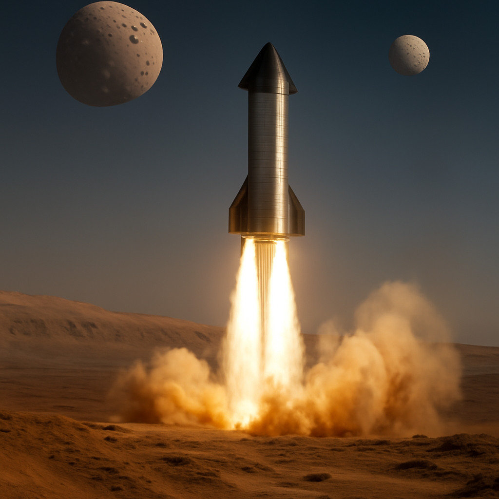 Mars' Twin Moons: From Phobos' Secrets to Starship's Ascent