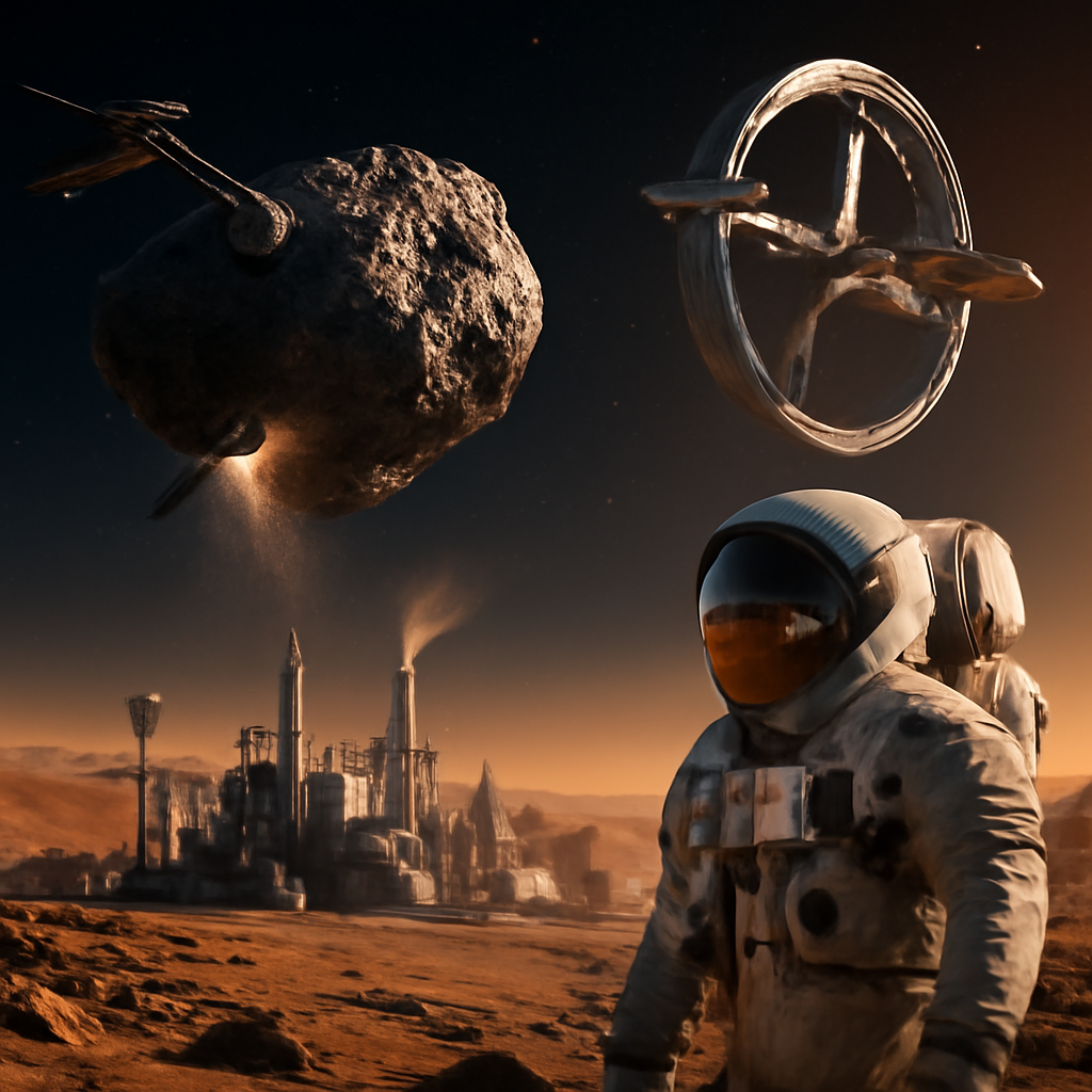 The Dawn of the Martian Economy: From Asteroid Riches to Orbital Factories
