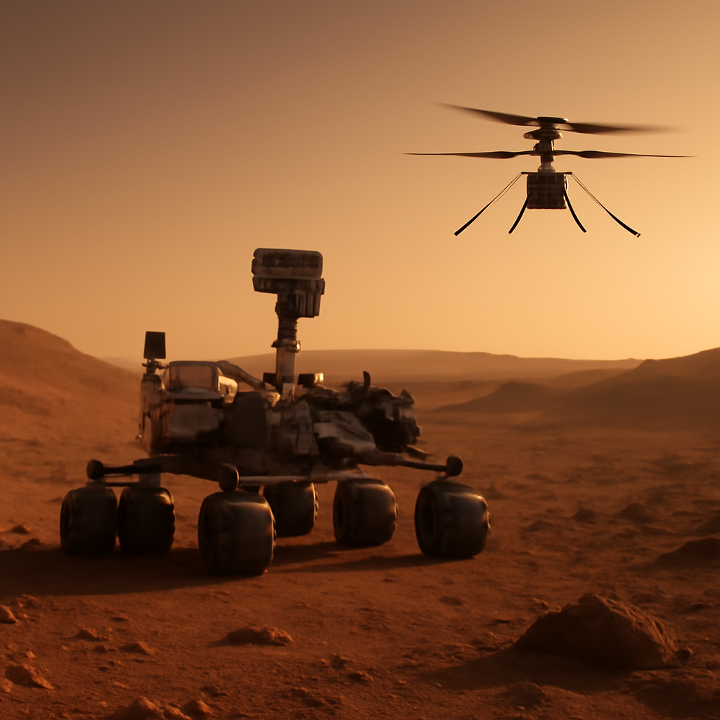 Mars: The New Frontier of Autonomous Manufacturing and Aerial Reconnaissance