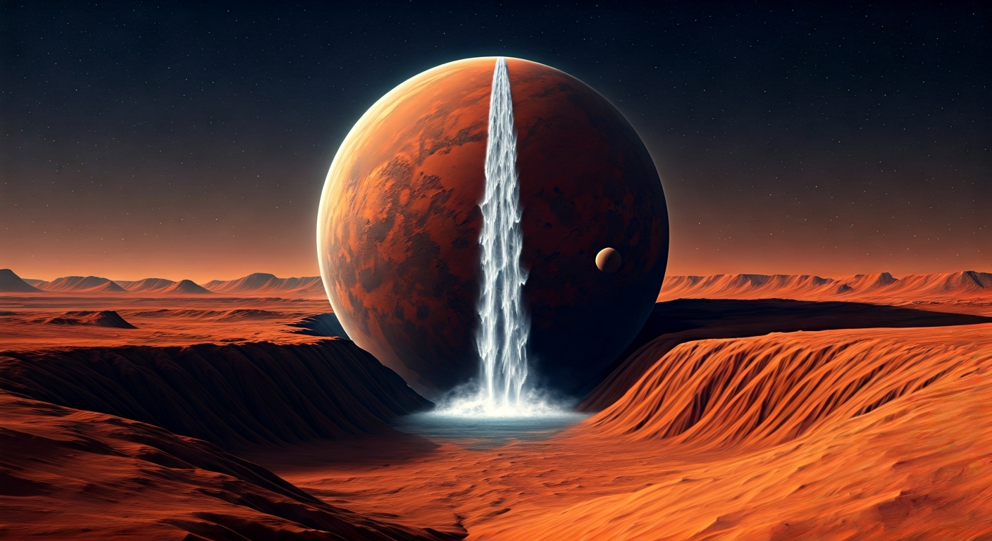 Gigantic Martian Waterfall May Have Carved Red Planet's Canyons