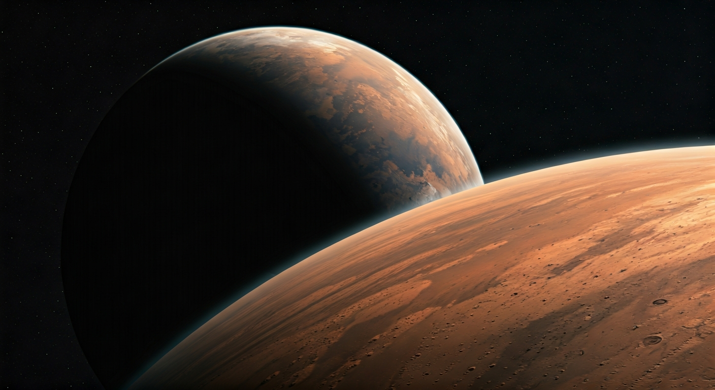 Mars Crescent Images Captured by NASA Rover