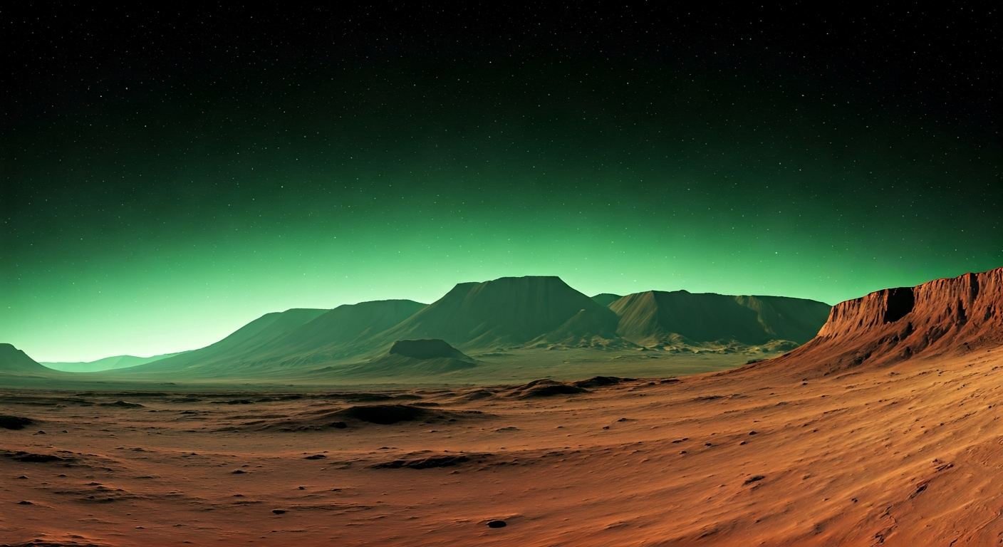 Mars Exhibits Green Glow During Martian Nights, NASA Data Reveals