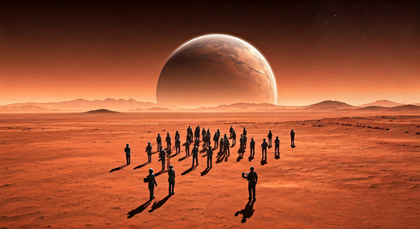 Mars Residents March for Planet Earth and Future