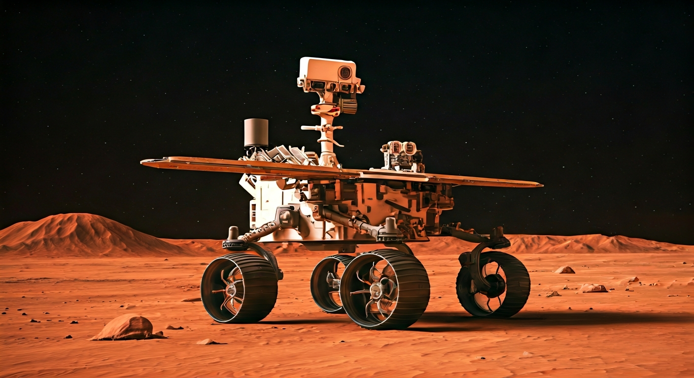 Mars Rover Spreads Digital Message Across Martian Surface