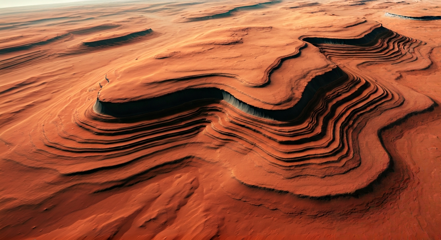Mars South Pole Ice Layers Modeled, Hinting at Water's Role