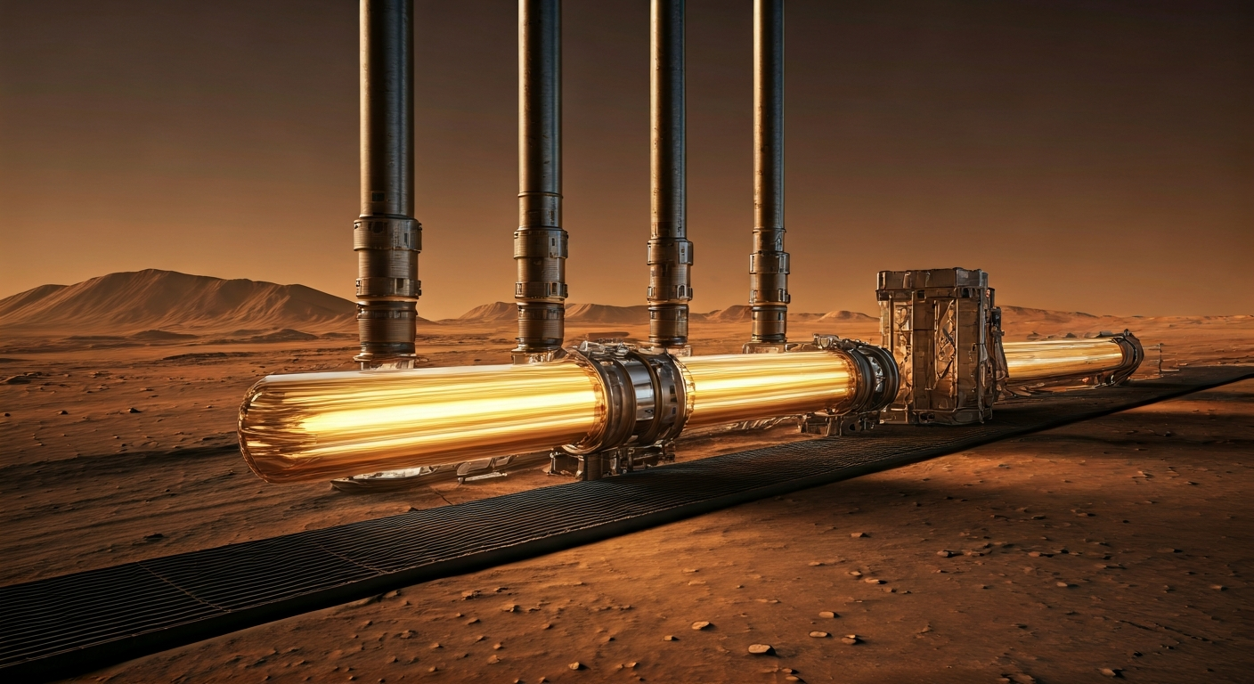 In-situ (ISRU) production on Mars (concept).