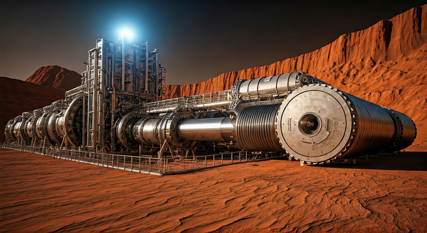 In-situ (ISRU) production on Mars (concept).