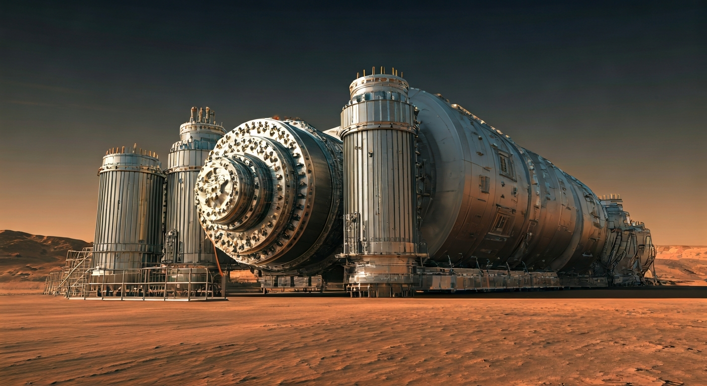 In-situ (ISRU) production on Mars (concept).