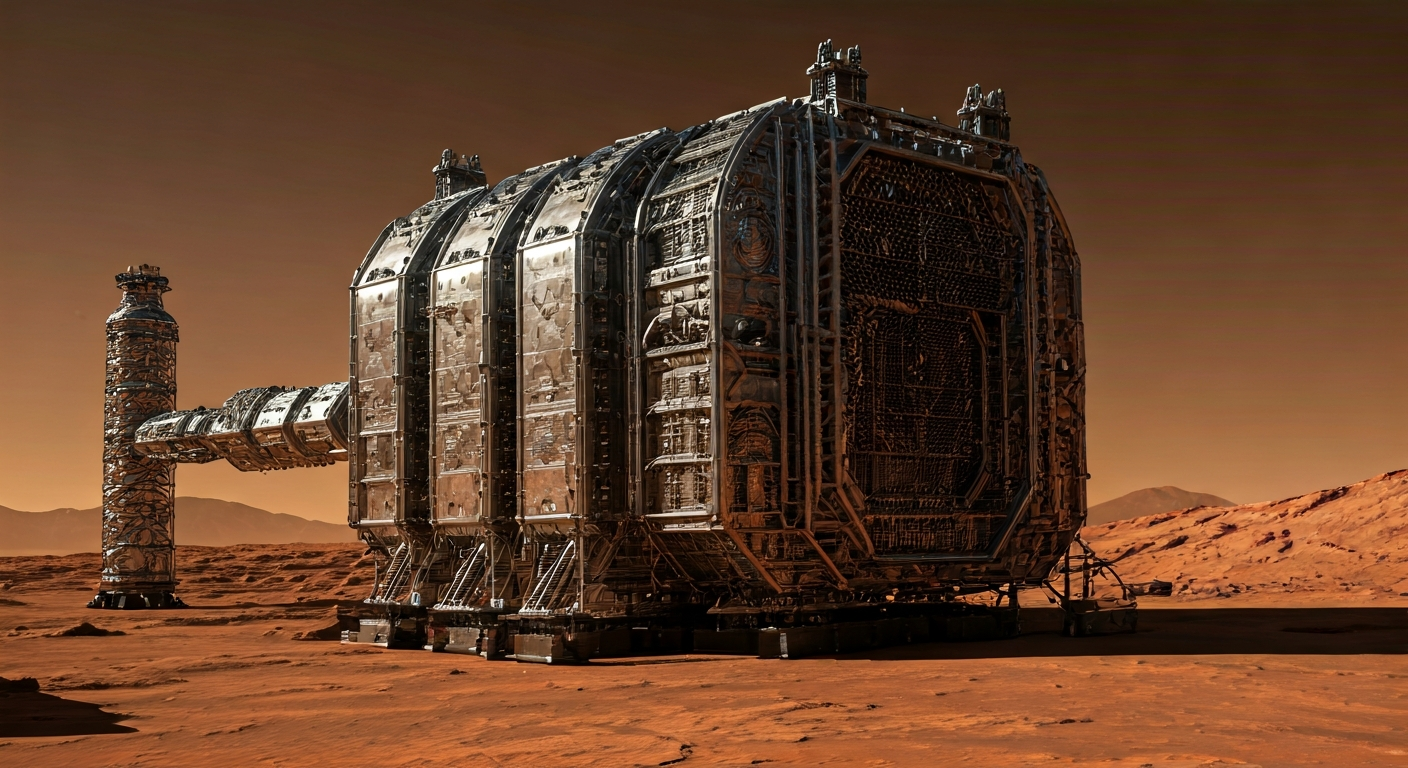 In-situ (ISRU) production on Mars (concept).