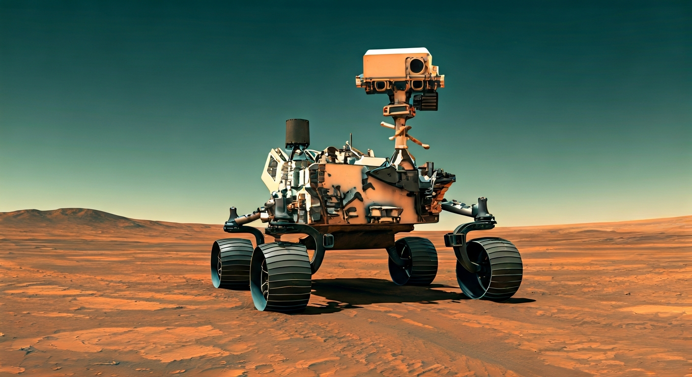 NASA Orbiter Captures Perseverance Rover on Martian Surface