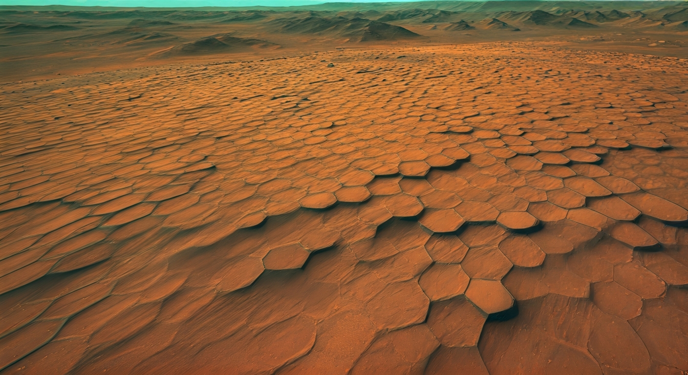 NASA Rover Discovers Polygonal Tile-Like Pavement on Mars