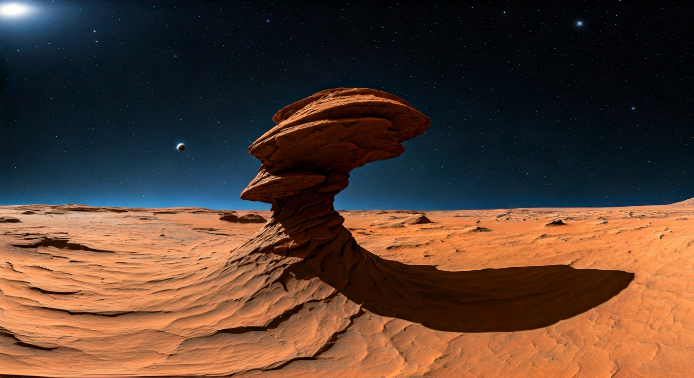 Perseverance Rover Spots "Helmet-Like" Rock Formation on Mars
