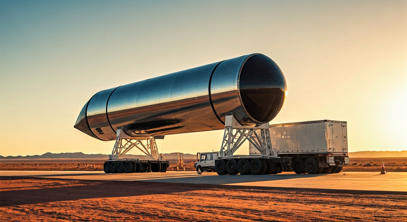 Starship Upper Stage Spotted at Starbase, Near Cybertruck