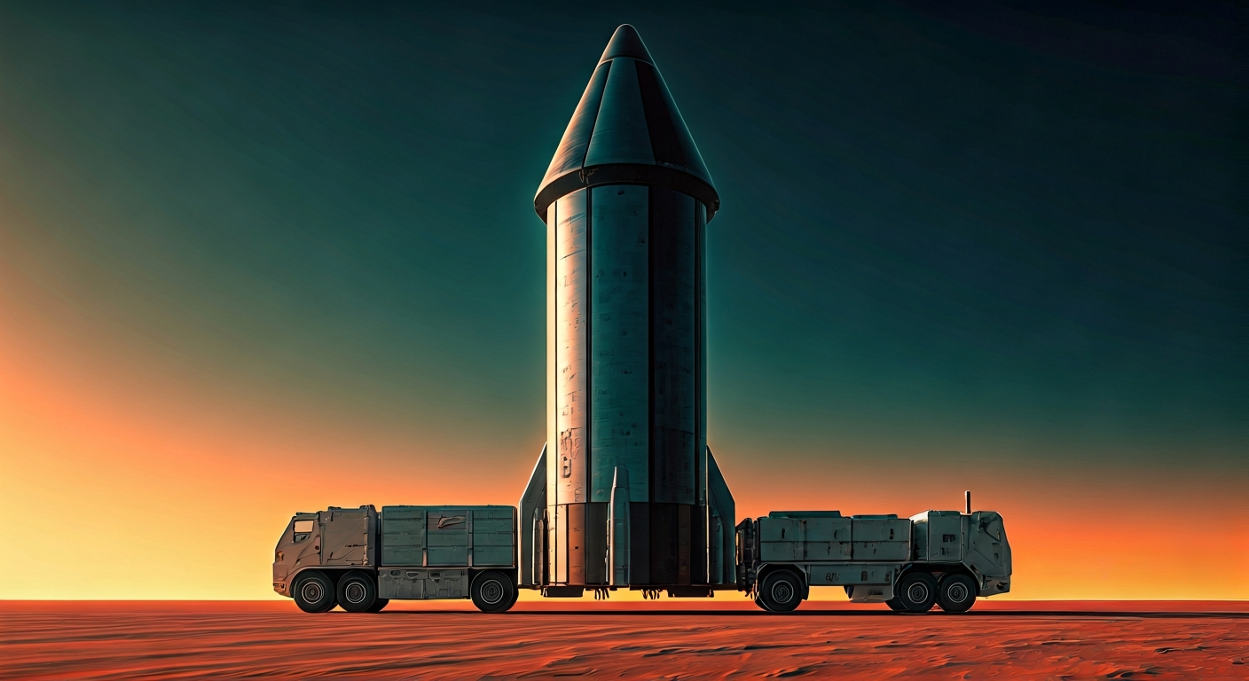 Super Heavy Booster Arrives at Launch Pad for Starship Flight 11
