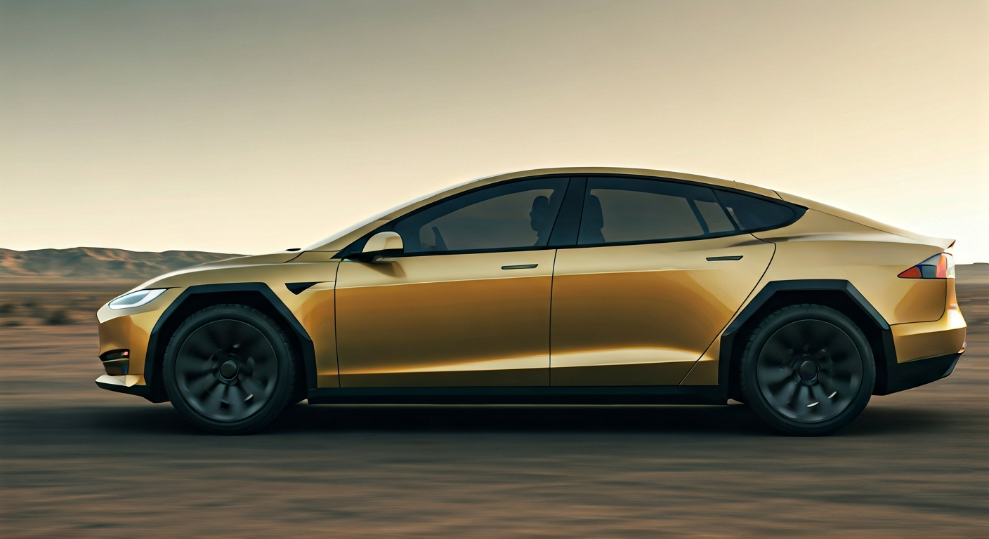 Tesla's Cybercab Gold Secret: More Than Just Paint