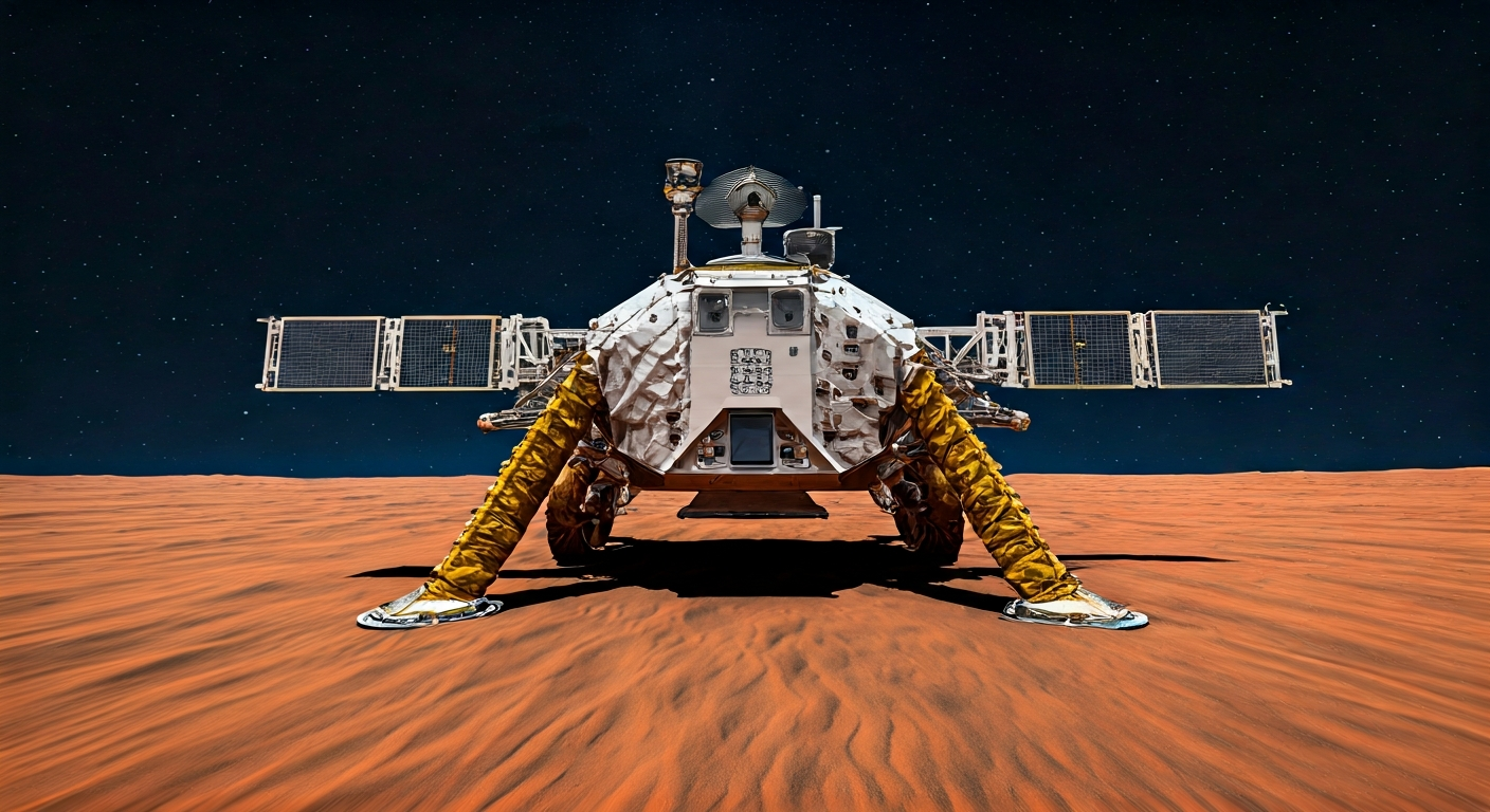 Tianwen-1 Mission Releases First Real Images of Mars Landing and Rover Operations