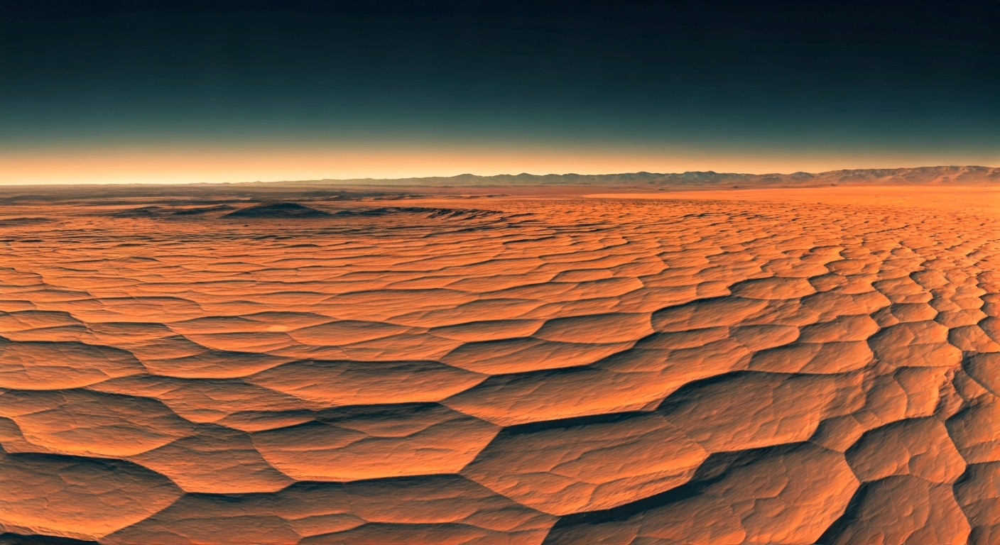 Zhurong Radar Uncovers Ancient Polygonal Terrain Beneath Mars Surface