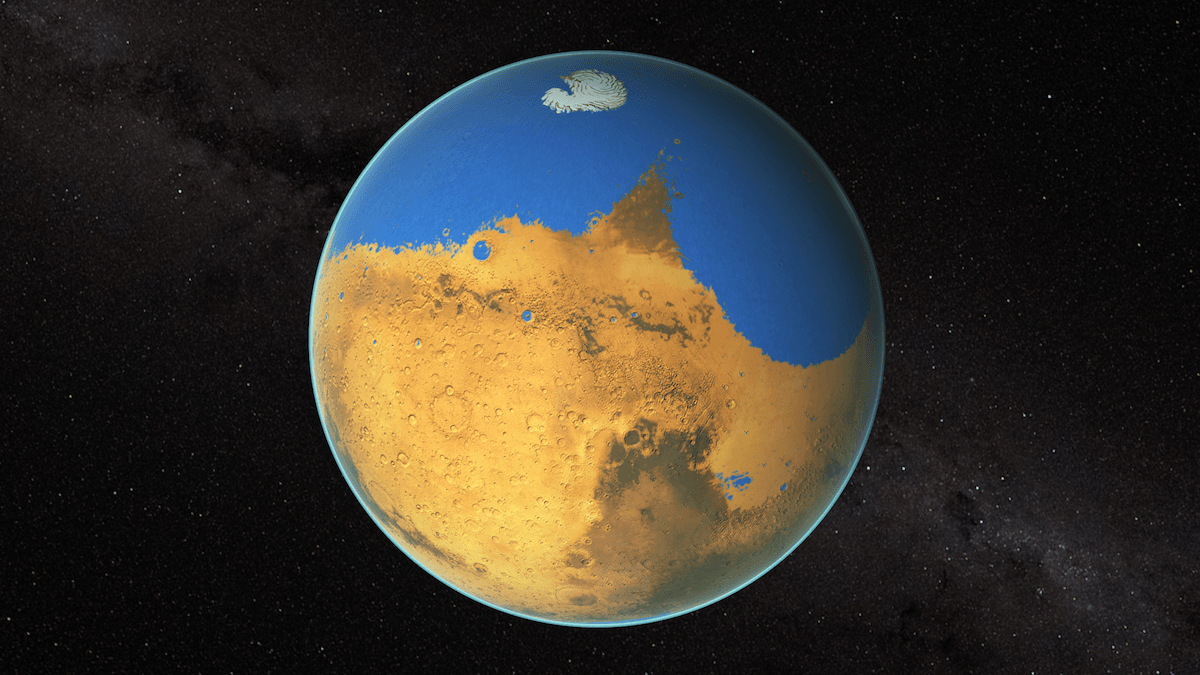 Mars may be two-faced to its core
