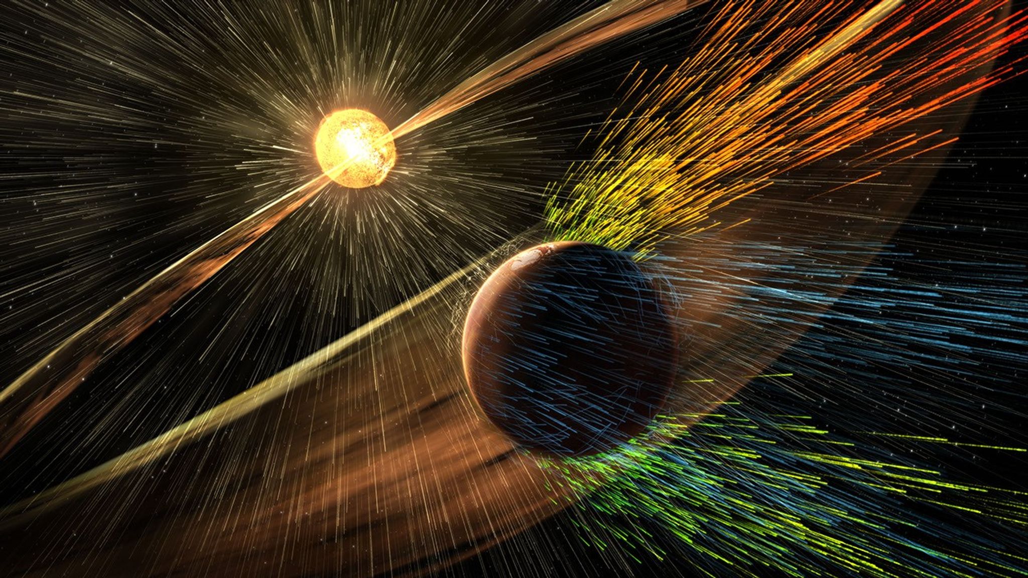 MAVEN Data Reveals Martian Auroras Mimic Earth's Dungey Cycle