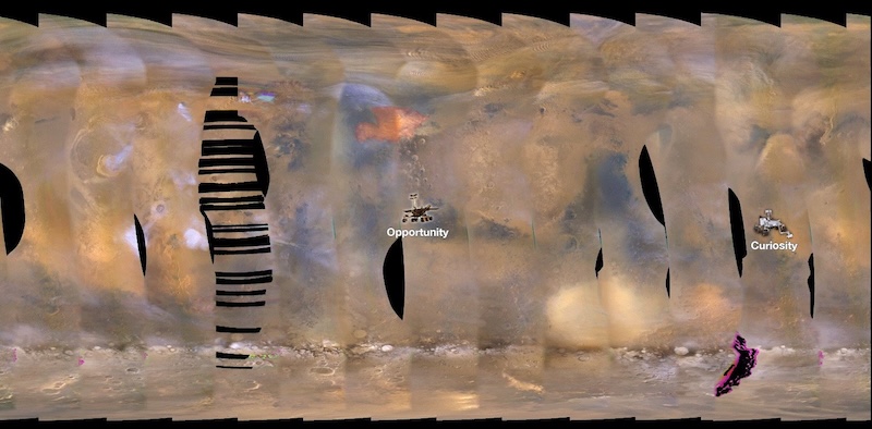 Mars' Double Storm Problem