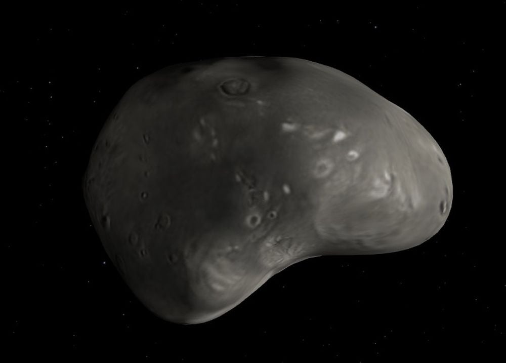 Deimos's Smooth Surface Explained by Giant South Pole Impact